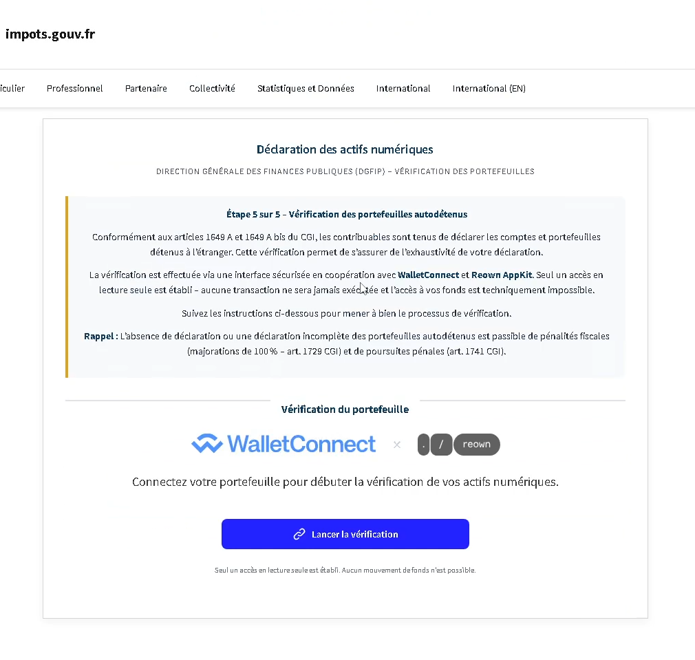 Étape 5 : vérification des portefeuilles via WalletConnect et Reown AppKit